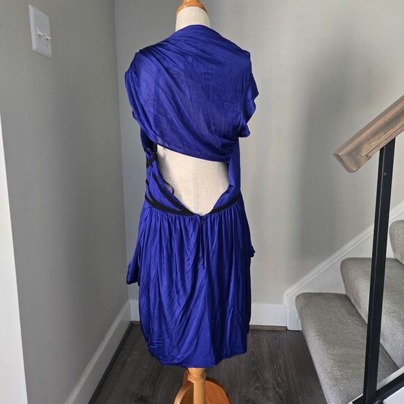 NWT Vintage BCBCGMaxAzria Runway Cocktail Draped Open Back Dress size L - Picture 9 of 10